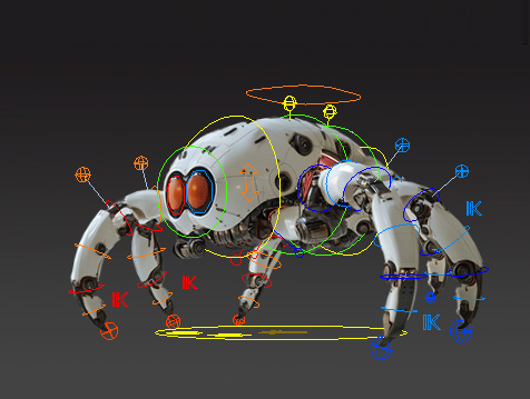 3ds max smartanim animation rig toolkit spider robot