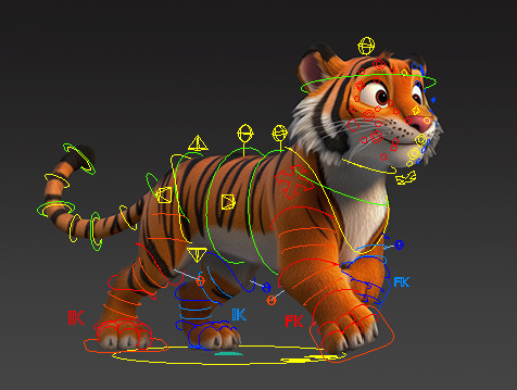3ds max smartanim animation rig toolkit tiger
